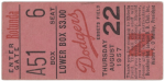 ticket from 1957-08-22