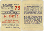 ticket from 1957-09-22