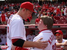 2014 Opening Day Teddy Kremer with Todd Frazier